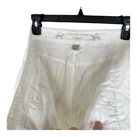 Christopher & Banks 10 White Jeans Stretch Classic Fit Casual Mature Nau… - Picture 14 of 15
